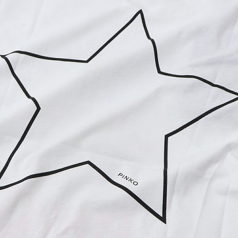 PINKO ピンコ レディース トップス Tシャツ・カットソー ホワイト dog スタッズ 半袖 1G14X4-Y5B7