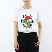 PINKO Tシャツ ホワイト プリント バッグロゴ 半袖 1G16UK-Y74W