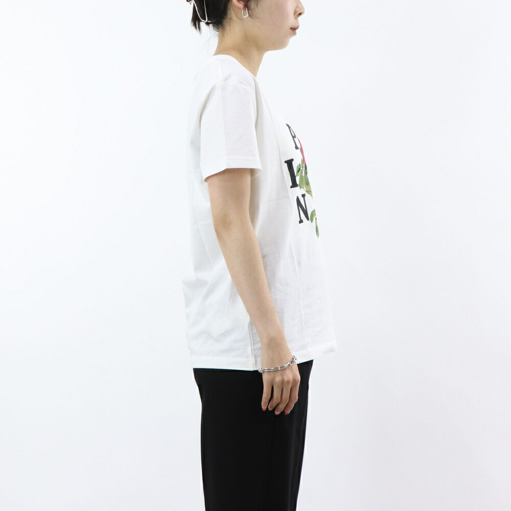 PINKO Tシャツ ホワイト プリント バッグロゴ 半袖 1G16UK-Y74W
