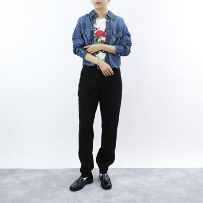 PINKO  ブルー デニムシャツ ラインストーン 100202-A0I9