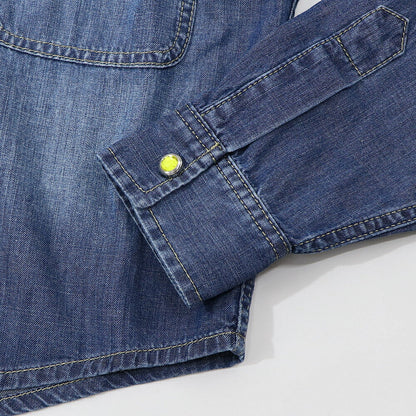 PINKO  ブルー デニムシャツ ラインストーン 100202-A0I9