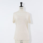 PINKO カットソー ベージュ カットアウトデザイン 半袖 1B14HQ-8018