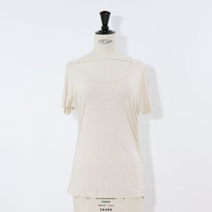 PINKO カットソー ベージュ カットアウトデザイン 半袖 1B14HQ-8018