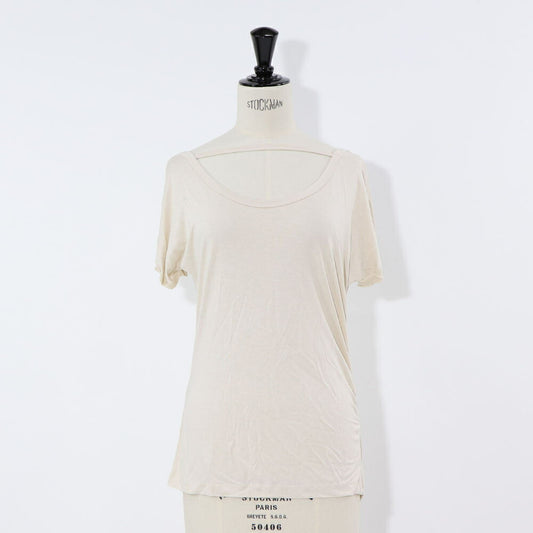 PINKO カットソー ベージュ カットアウトデザイン 半袖 1B14HQ-8018