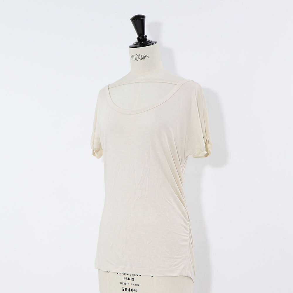 PINKO カットソー ベージュ カットアウトデザイン 半袖 1B14HQ-8018