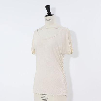 PINKO カットソー ベージュ カットアウトデザイン 半袖 1B14HQ-8018