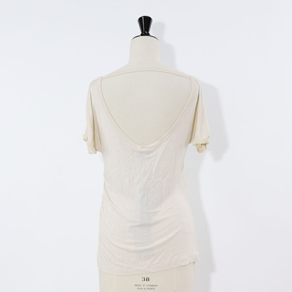 PINKO カットソー ベージュ カットアウトデザイン 半袖 1B14HQ-8018