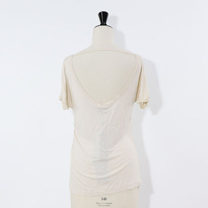 PINKO カットソー ベージュ カットアウトデザイン 半袖 1B14HQ-8018