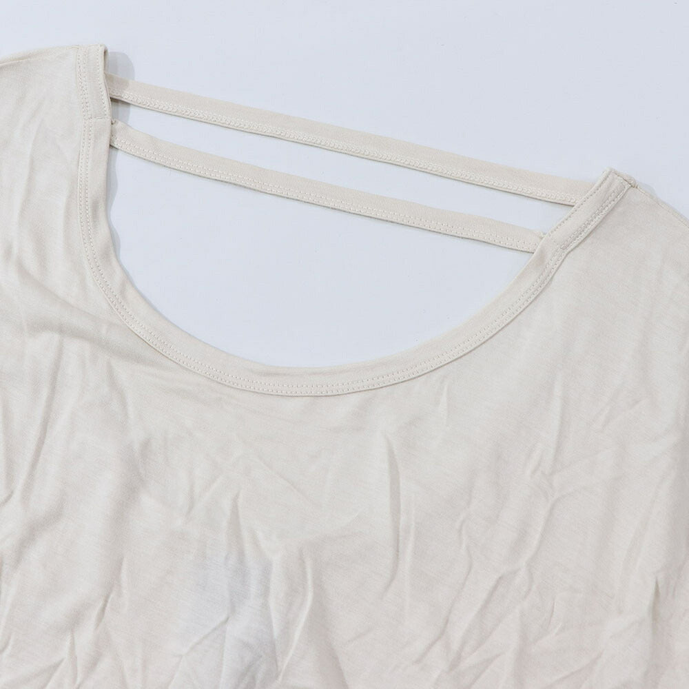 PINKO カットソー ベージュ カットアウトデザイン 半袖 1B14HQ-8018