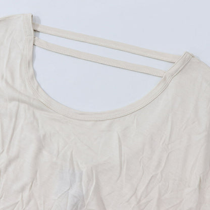 PINKO カットソー ベージュ カットアウトデザイン 半袖 1B14HQ-8018