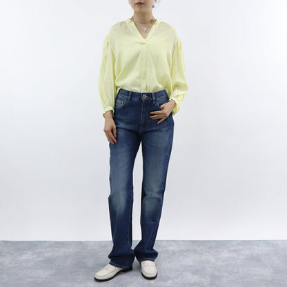 PINKO ブラウス イエロー Vネック シンプル 無地 1B14HW-8019