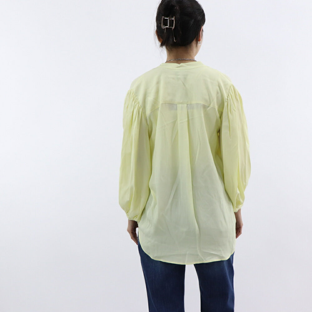 PINKO ブラウス イエロー Vネック シンプル 無地 1B14HW-8019