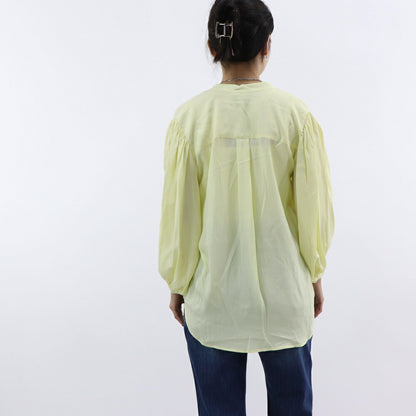 PINKO ブラウス イエロー Vネック シンプル 無地 1B14HW-8019