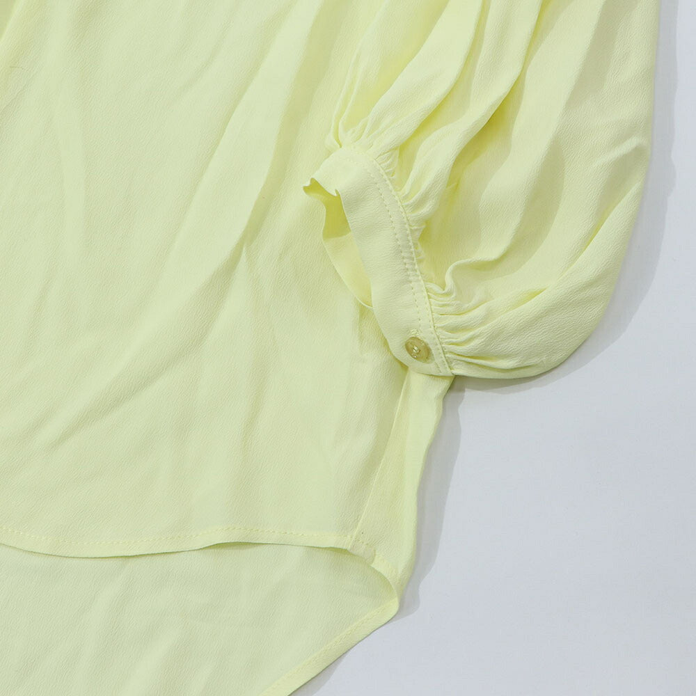 PINKO ブラウス イエロー Vネック シンプル 無地 1B14HW-8019