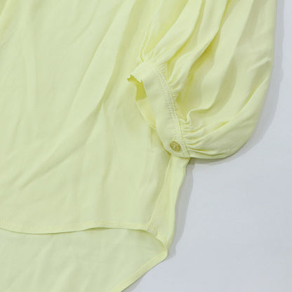 PINKO ブラウス イエロー Vネック シンプル 無地 1B14HW-8019