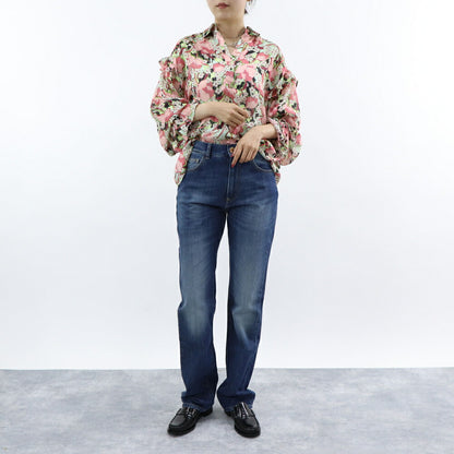 PINKO ブラウス ピンク系 花柄 襟付き 1B14K2-8062