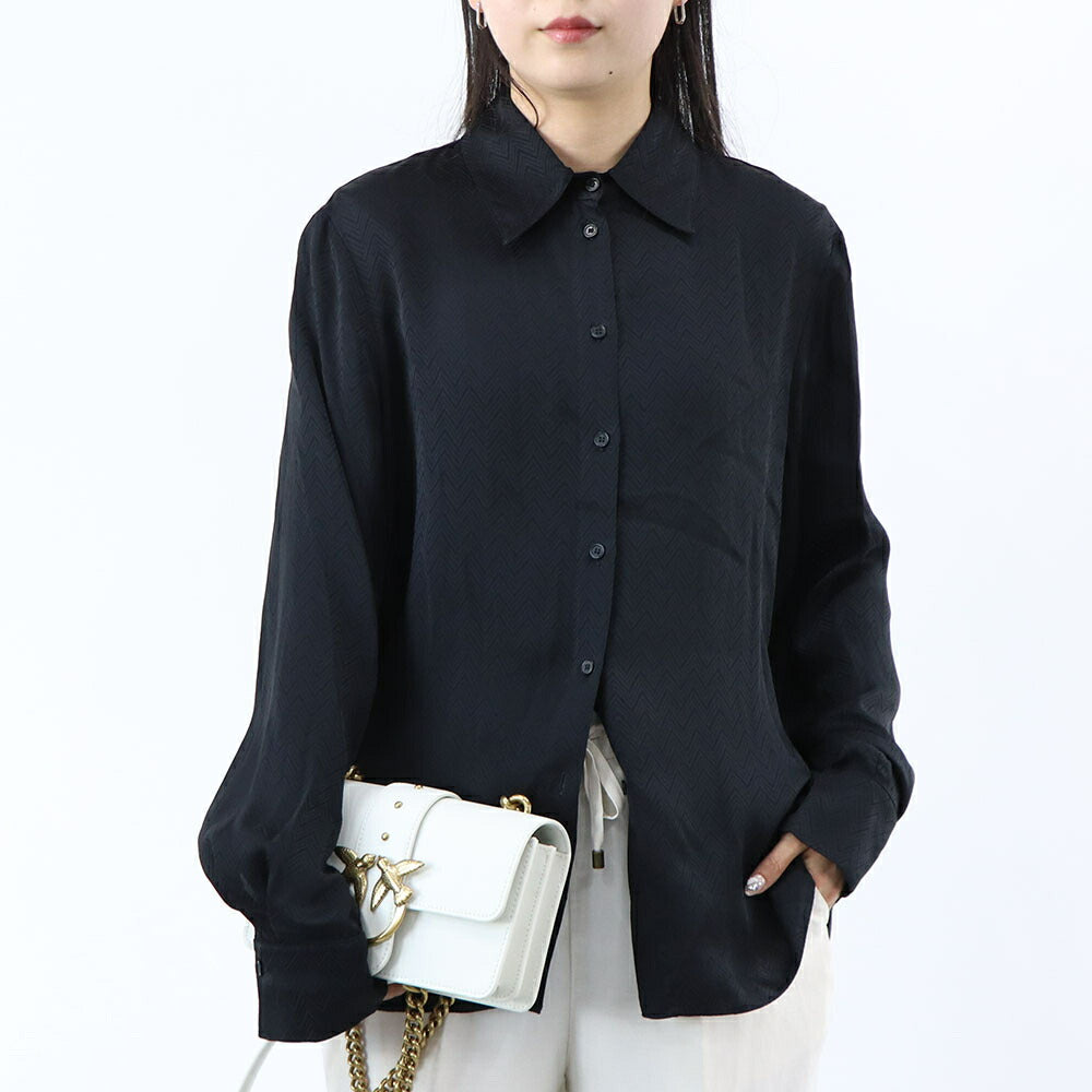PINKO シャツ ブラウス ホワイト ブラック 1B14XE-8256
