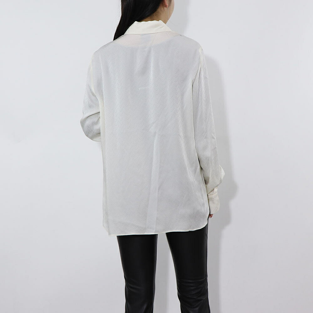 PINKO シャツ ブラウス ホワイト ブラック 1B14XE-8256