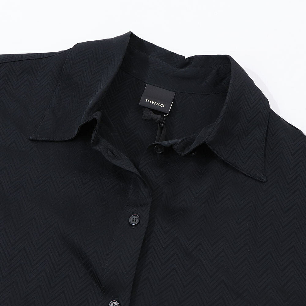 PINKO シャツ ブラウス ホワイト ブラック 1B14XE-8256