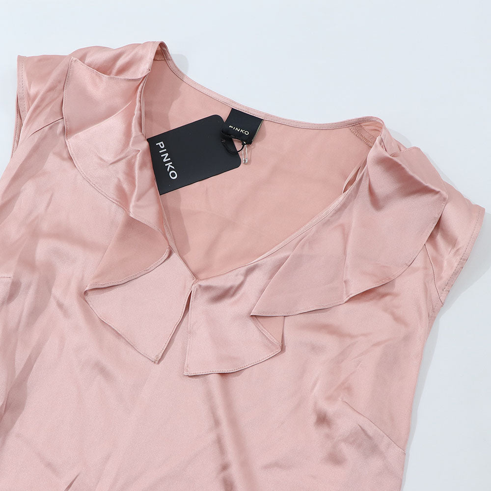 PINKO ピンコ レディース トップス キャミソール・タンクトップ・ノースリーブ グリーン ピンク サテン タンクトップ 1G15M1-ZR64