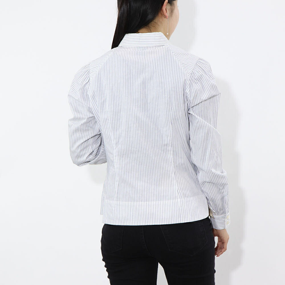 PINKO シャツ ホワイト ストライプ 1G15WQ-8430