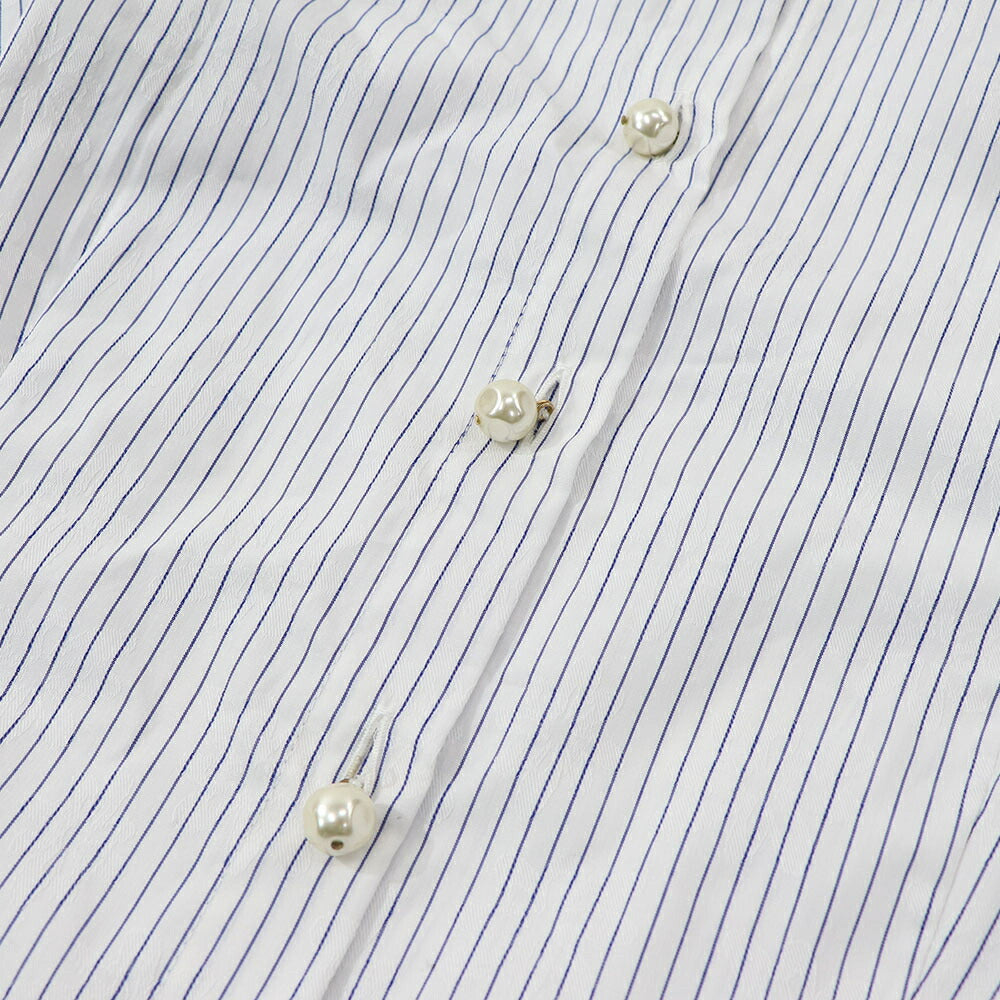 PINKO シャツ ホワイト ストライプ 1G15WQ-8430