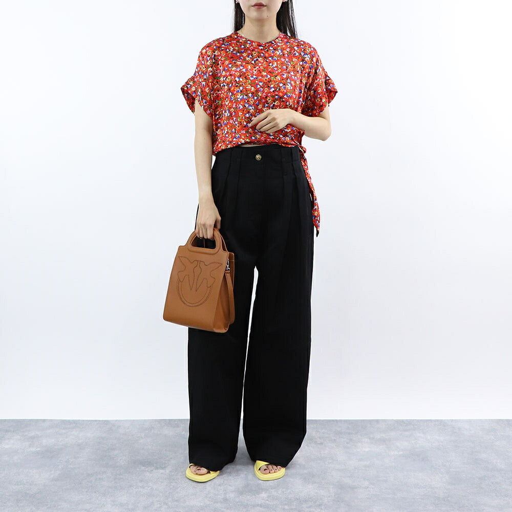 PINKO Tシャツ レッド 花柄 総柄 半袖 1G15YE-8437