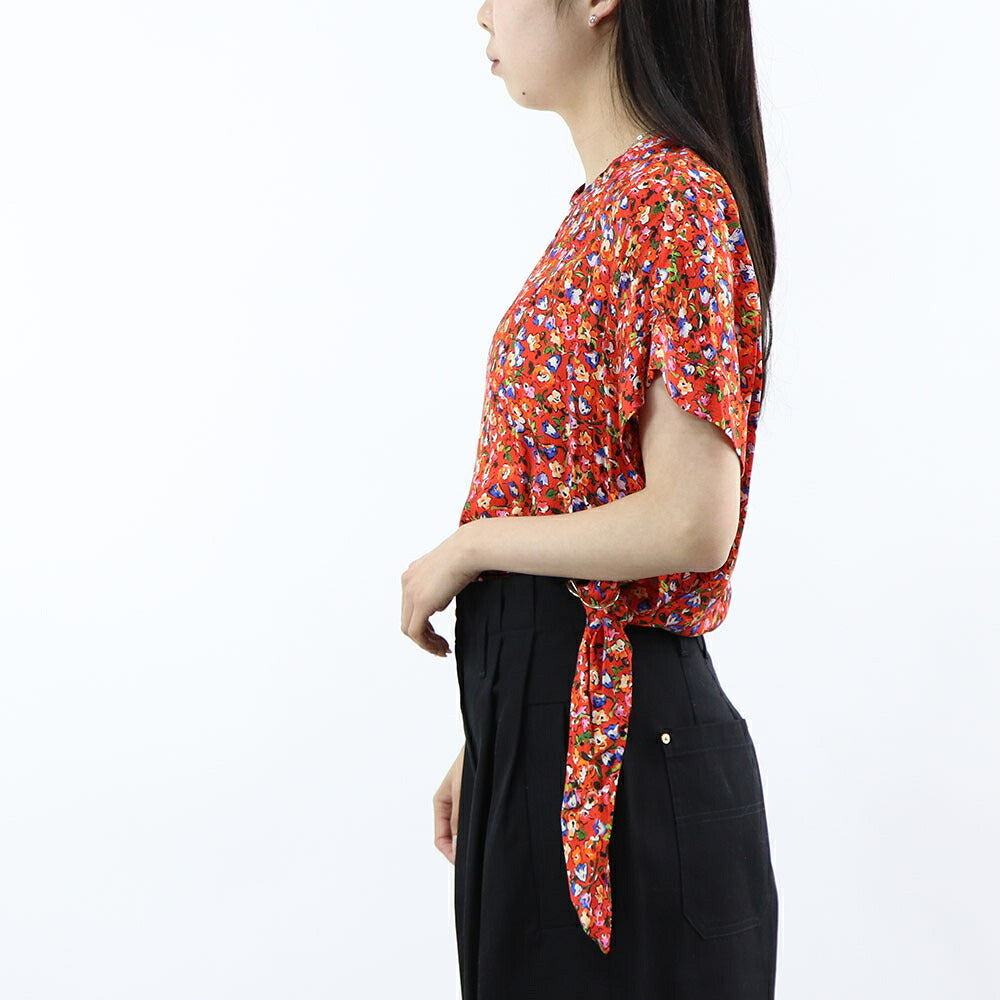 PINKO Tシャツ レッド 花柄 総柄 半袖 1G15YE-8437