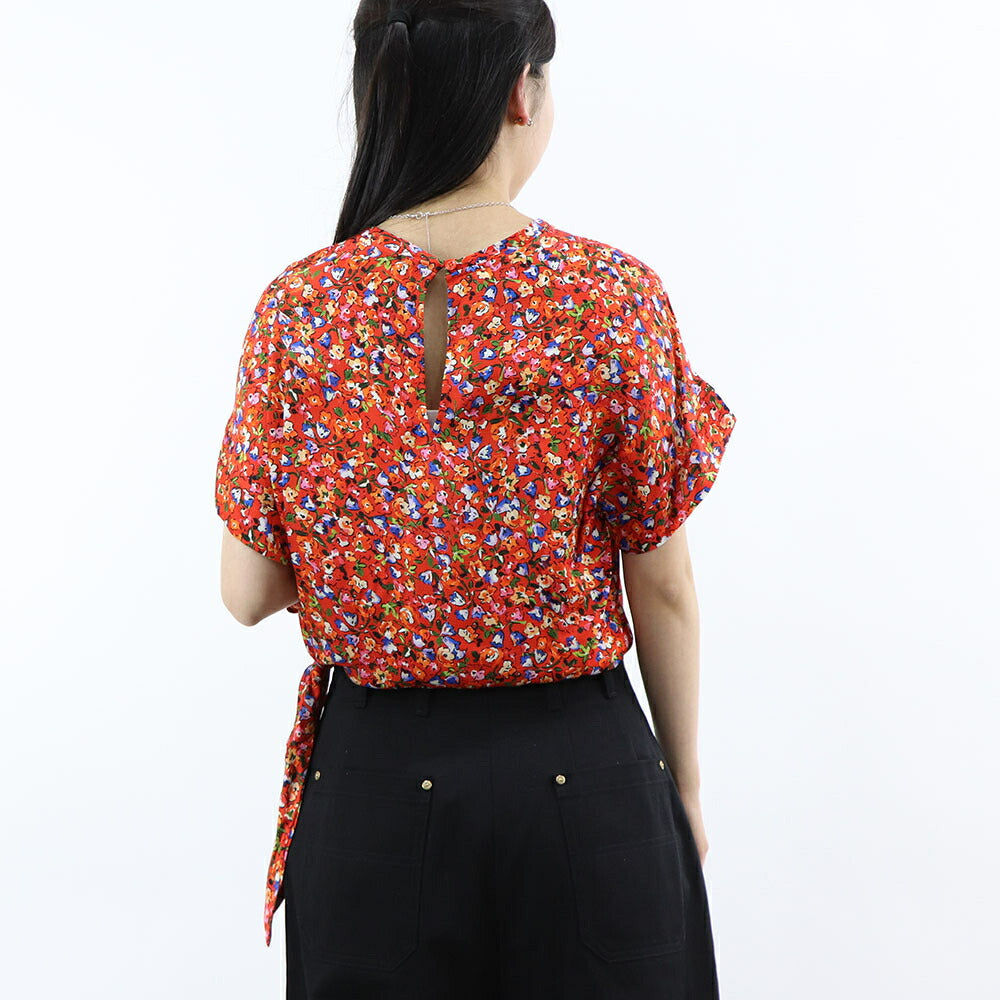 PINKO Tシャツ レッド 花柄 総柄 半袖 1G15YE-8437