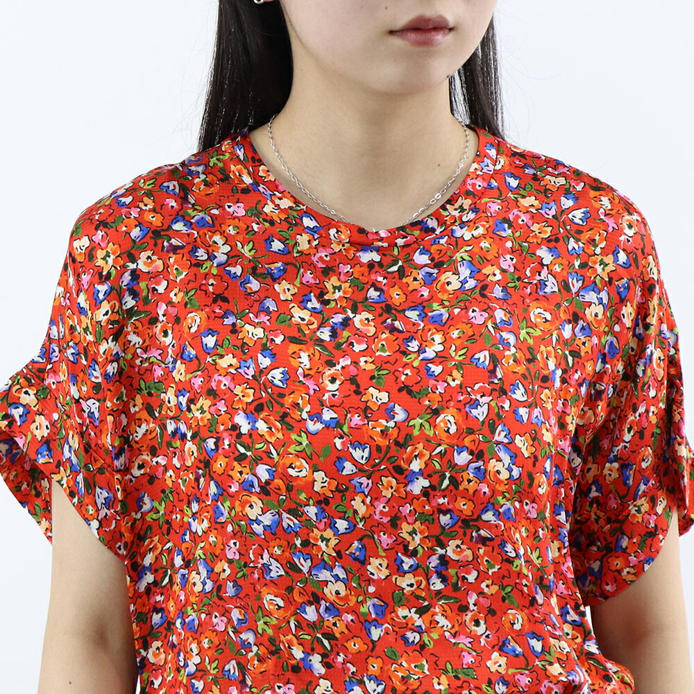 PINKO Tシャツ レッド 花柄 総柄 半袖 1G15YE-8437