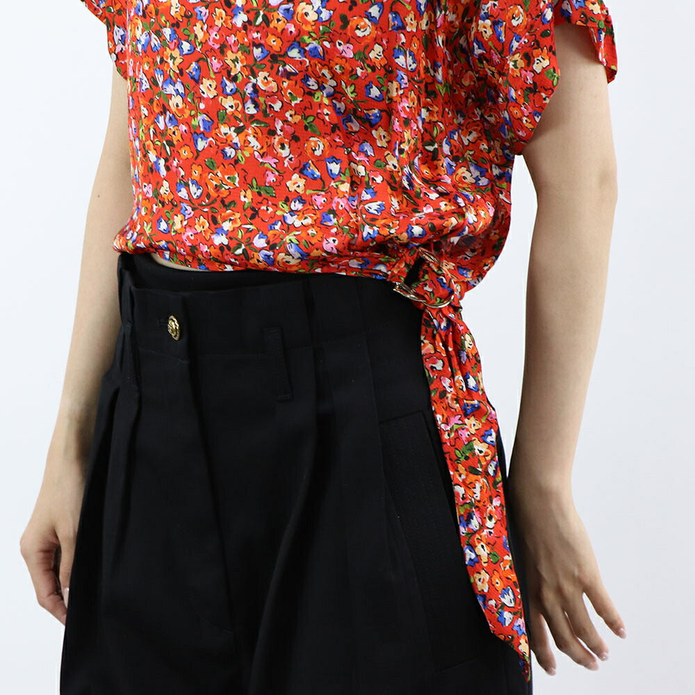 PINKO Tシャツ レッド 花柄 総柄 半袖 1G15YE-8437