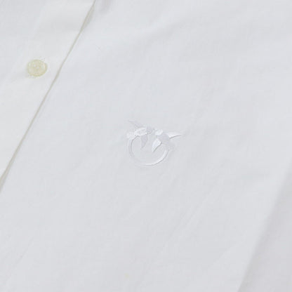 PINKO ホワイト ビジュー付き オックスフォードシャツ 1G1643-Y6VW