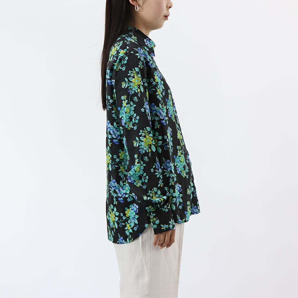 PINKO シャツ ブラウス ブラック フラワープリント 1G164B-8460