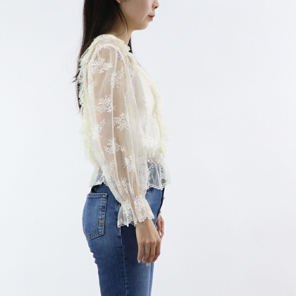 PINKO Tシャツ カットソー ホワイト シアー 1G1885-Y7T5