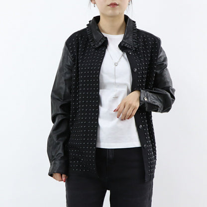 PINKO ジャケット・ブルゾン ブラック 襟付き 1J10RC-Y6D7