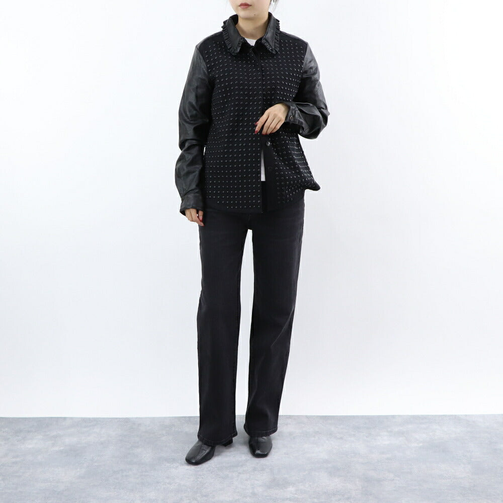 PINKO ジャケット・ブルゾン ブラック 襟付き 1J10RC-Y6D7