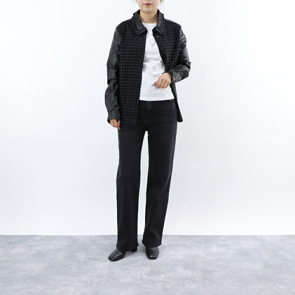 PINKO ジャケット・ブルゾン ブラック 襟付き 1J10RC-Y6D7