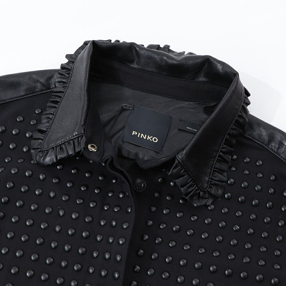 PINKO ジャケット・ブルゾン ブラック 襟付き 1J10RC-Y6D7