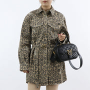 PINKO ワンピース ブラウン ヒョウ柄 1J10X6-Y84J