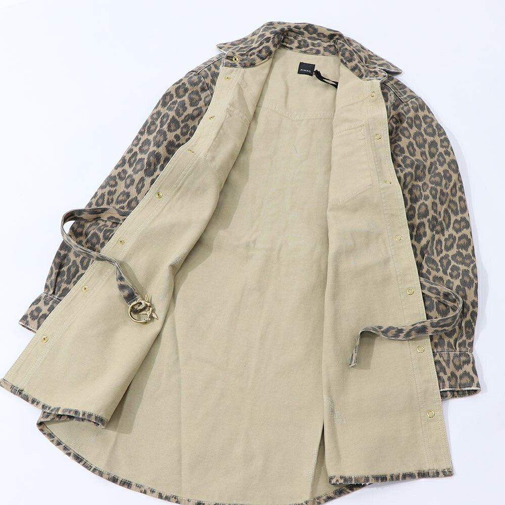 PINKO ワンピース ブラウン ヒョウ柄 1J10X6-Y84J