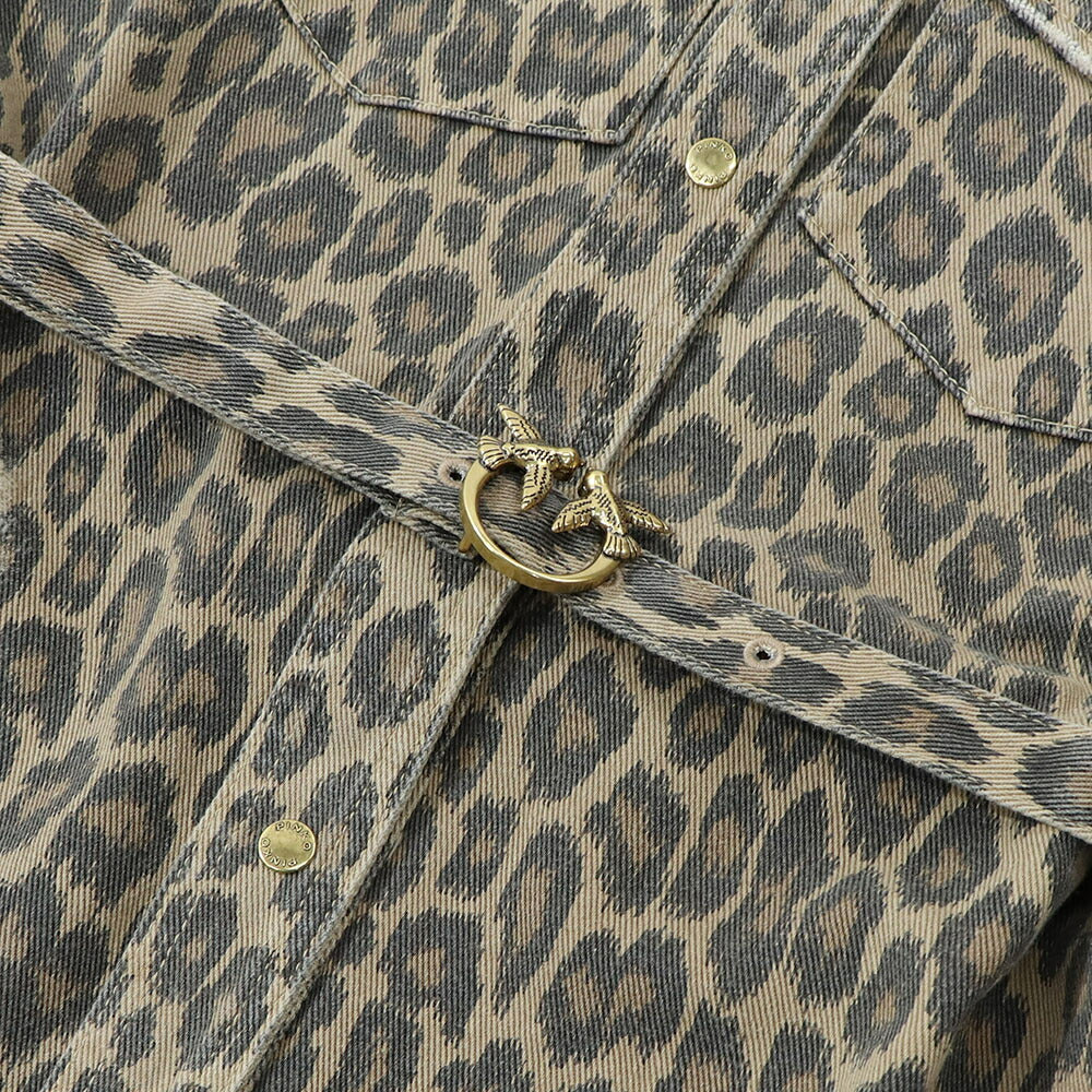 PINKO ワンピース ブラウン ヒョウ柄 1J10X6-Y84J