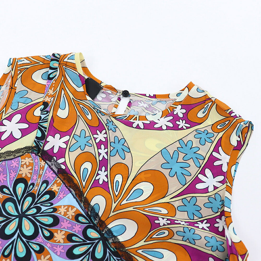 PINKO ピンコ レディース トップス キャミソール・タンクトップ・ノースリーブ マルチカラー ビスコース 総柄 1G14V5-7938