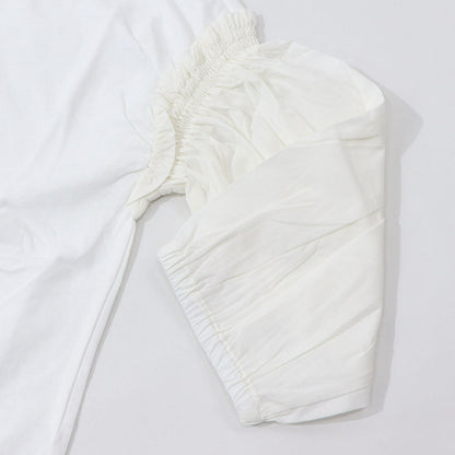 PINKO Tシャツ ホワイト 袖切り替え 長袖 1G15TH-Y6EV