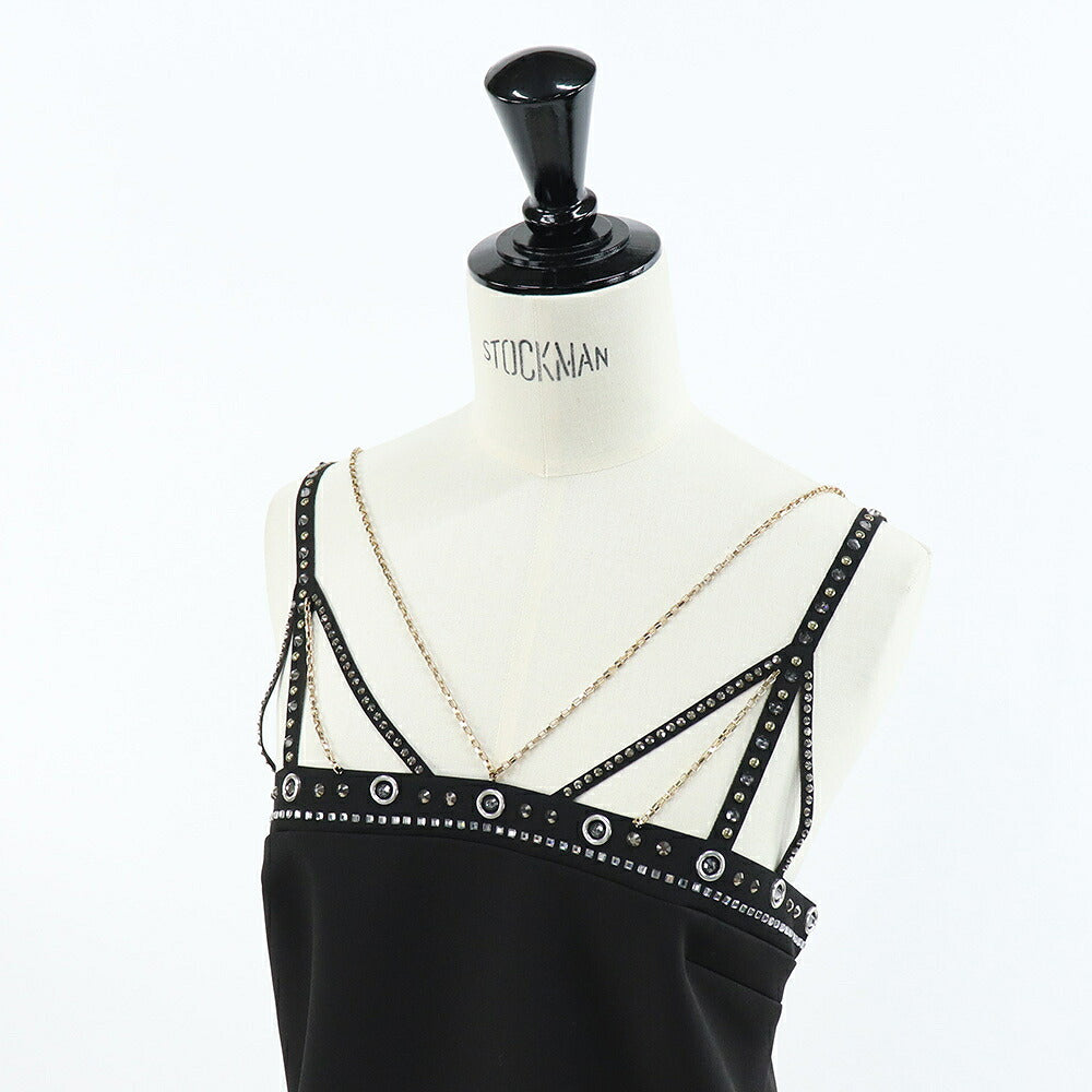 PINKO ピンコ レディース トップス キャミソール・タンクトップ・ノースリーブ ブラック ポリステル ポリウレタン チェーン ビスチェ 1G17X1-A034