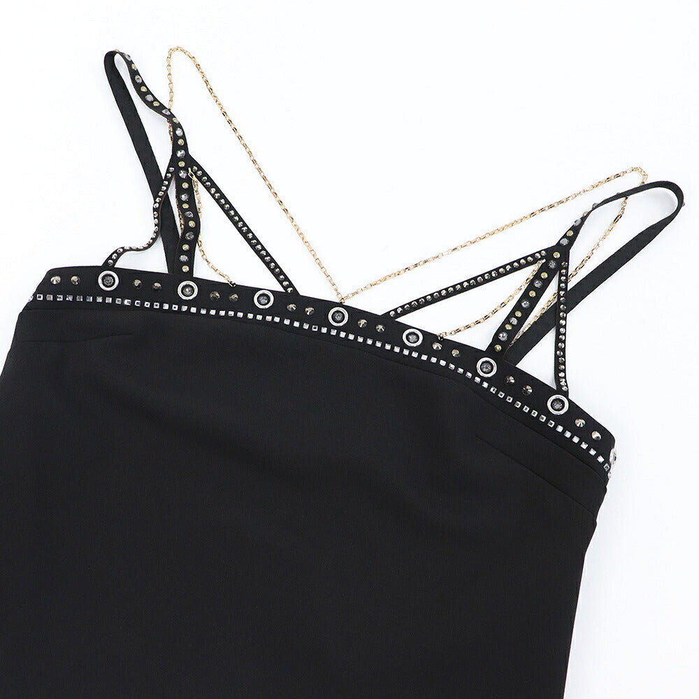 PINKO ピンコ レディース トップス キャミソール・タンクトップ・ノースリーブ ブラック ポリステル ポリウレタン チェーン ビスチェ 1G17X1-A034