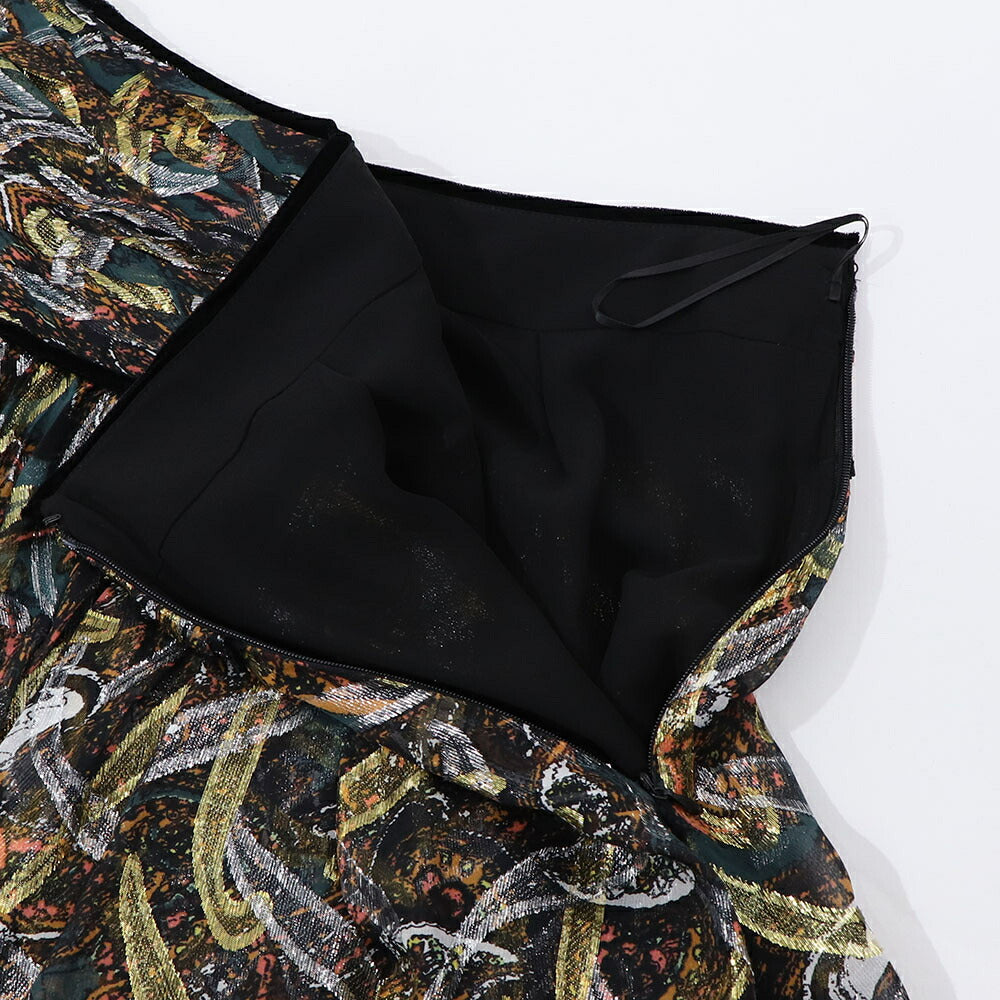 PINKO スカート ブラウン系 総柄 アシンメトリー 1G15JS-Y6EK