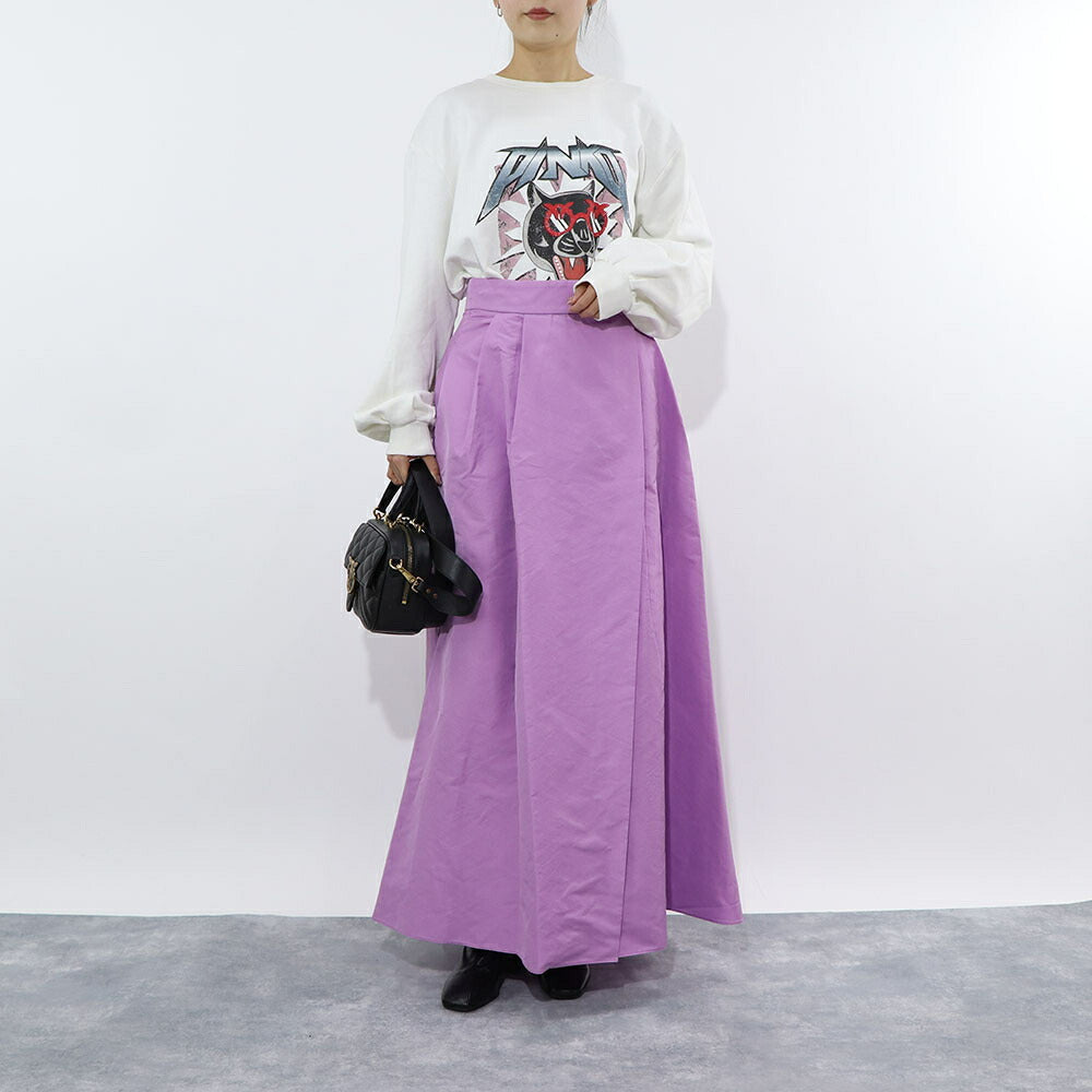 PINKO パープル ロングスカート ボリューム 1G15MR-8399