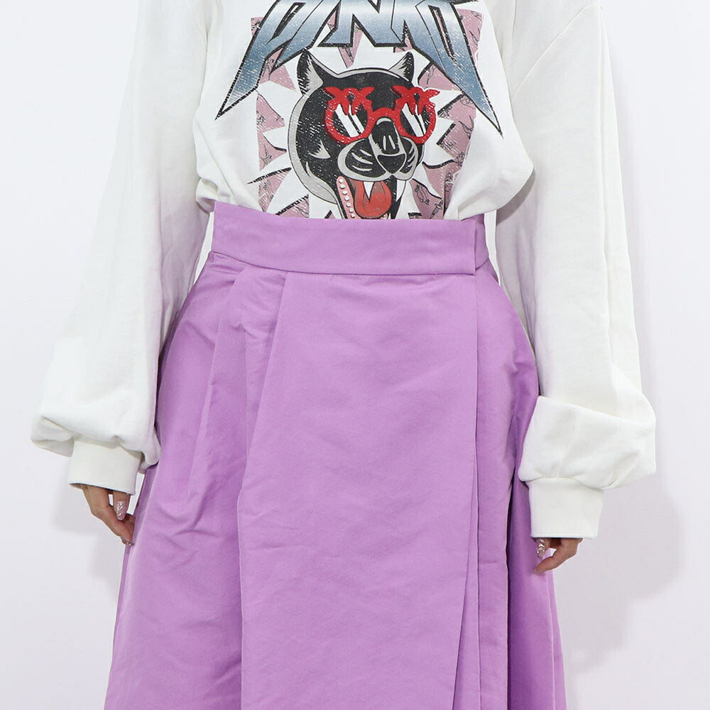 PINKO パープル ロングスカート ボリューム 1G15MR-8399