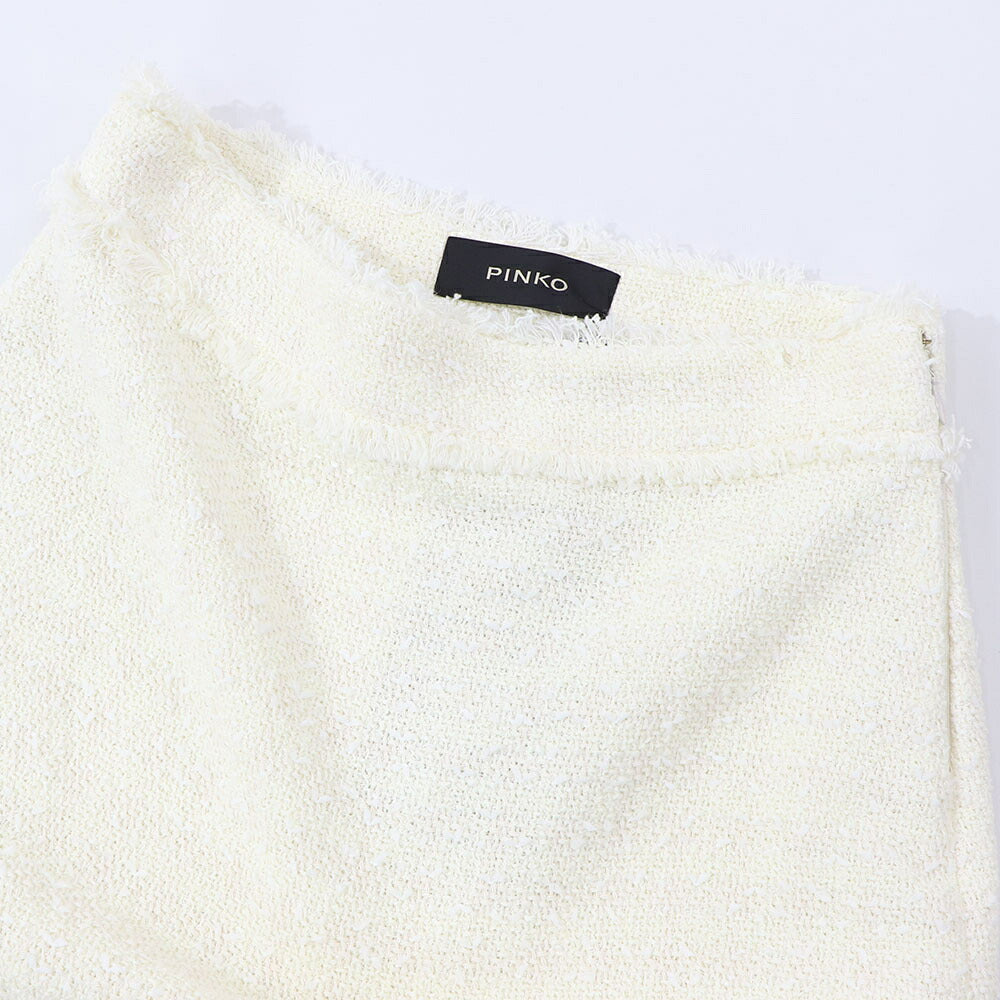 PINKO ホワイト ツイード ミニスカート シンプル 1G15N9-8440