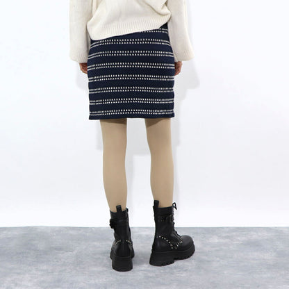 PINKO スカート ネイビー ニットミニスカート 1G16Y0-Y7T2